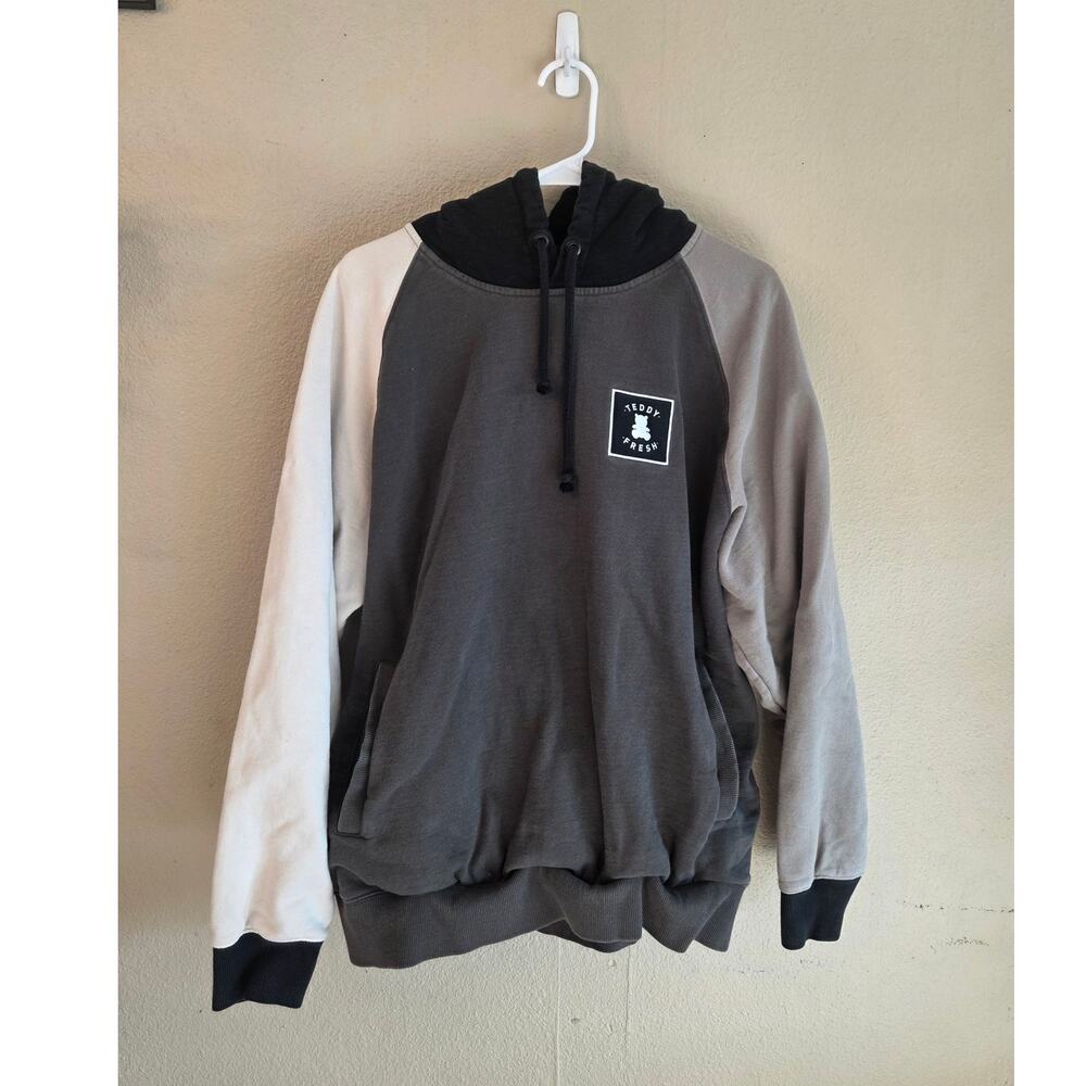Teddy Fresh Color Block Pullover Hoodie SZ 2XL Heavyweight Sweatshirt
